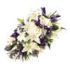 blue and white tied sheaf Sheffield funeral flowers