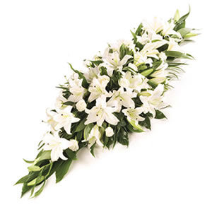 elegant casket spray Sheffield funeral flowers