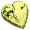 funeral flowers Sheffield solid white heart
