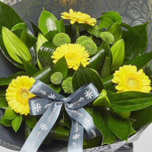liliy and gerbera bouquet from sheffield florist