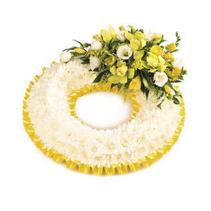 massed floral wreath Sheffield funeral flowers