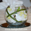 medium fishbowl centrepiece wedding flowers Sheffield white orchid