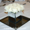mirrored vase roses centrepiece wedding flowers Sheffield