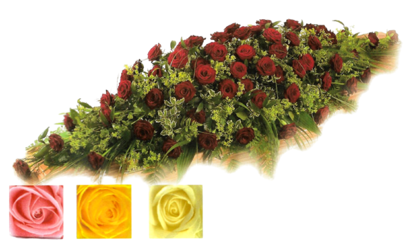 rose casket spray Sheffield funeral flowers