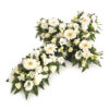 white open cross funeral flowers Sheffield