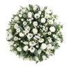 white posy pad funeral flowers Sheffield